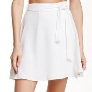 American Apparel Crepe Wrap Skirt (White)